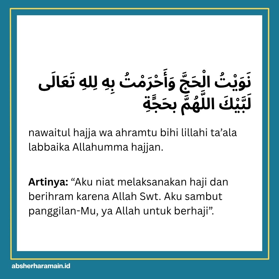Niat Haji dan Umroh