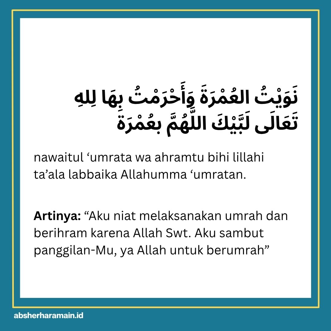 Niat Haji dan Umroh